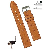 Leather Watch Band Ostrich Genuine Stingray Men Exotic Lizard Watch Strap Handmade 18mm 19mm 20mm 21mm 22mm Vintage Replacement Wristwatch Casual