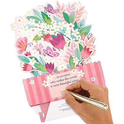 Hallmark Paper Wonder Musical Pop Up Birthday Card with Motion (Butterflies and Flowers)