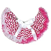Hot Pink White Chevron Newborn Baby Pettiskirt Skirt Tutu Dress Girl Nb-12m
