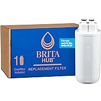 Brita Hub Replacement Water Filter, BPA-Free, Replaces 900 Plastic Water Bottles, Lasts Six Months or 120 Gallons, Includes 1 Filter, Kitchen Essential, White