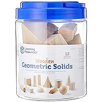 Edxeducation 2D3D Geometric Solids - Set of 24-12 Multicolored Shapes, 12  2D Nets and Activity Guide - Early Math Manipulative and Geometry for Kids