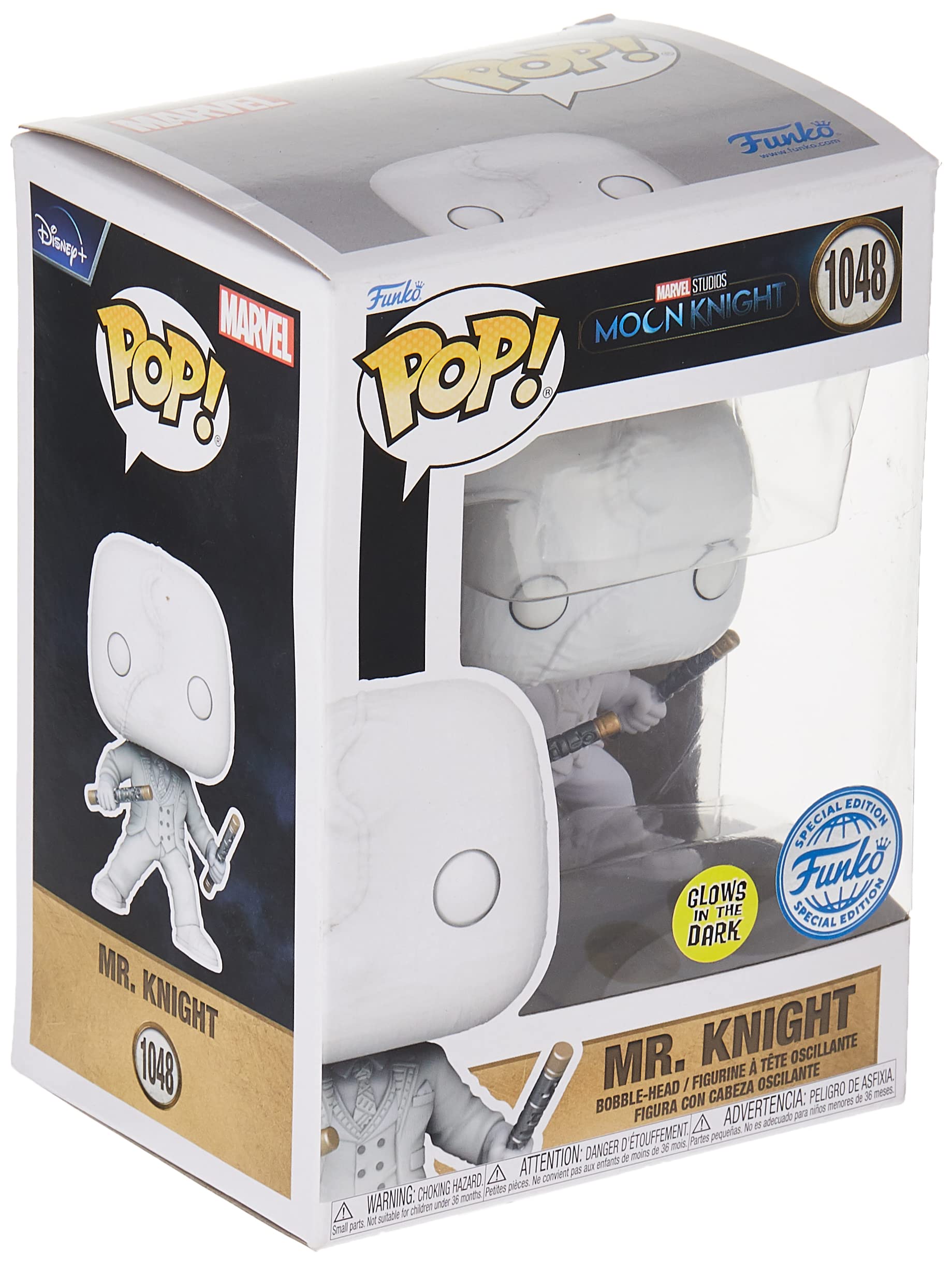Funko Marvel Moon Knight Mr Knight Glow in The Dark Pop! Vinyl Collectible Figure - Limited Edition Exclusive