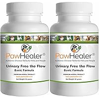 Urinary Free The Flow-Basic - Bladder Stones Dogs - 2 Pack - Natural Remedy Stone Prevention in Dogs - 50 Grams/ea -Herbal Powder - Mix into Food