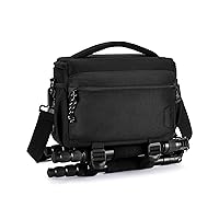 BAGSMART Small Camera Case with Tripod Holder, Compact Camera Shoulder Bags for DSLR/SLR/Mirrorless Cameras, Waterproof Crossbody Bag Women Men, Black