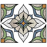 InHome NH2415 Blue Alden Stained Glass Decal, Green