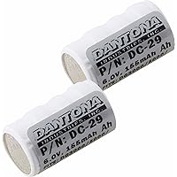 Synergy Digital Replacement Batteries, Compatible with Interstate DRY6011 Replacement, (Silver Oxide, 6V, 155 mAh), Combo-Pack Includes: 2 x DC-29 Batteries