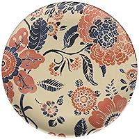 Floral Round Salad Plate (Set of 4), Peach