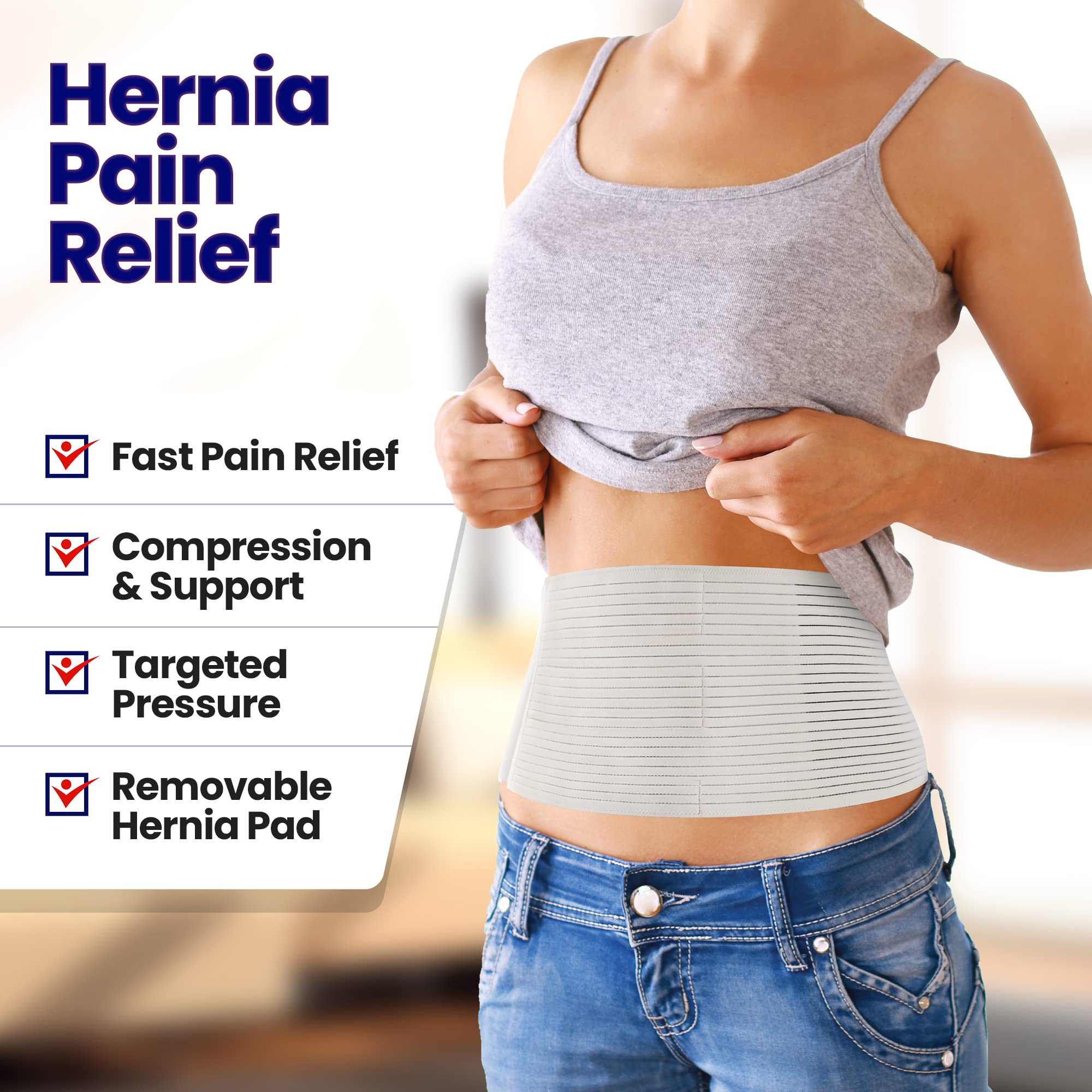 Buy Hernia Belt For Men And Women Beige Abdominal Binder Belly Band For Umbilical Hernias 
