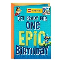 Hallmark Birthday Card for Kids with Legos (Playground Building Kit, Ages 5 and Up)
