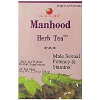 Health King Manhood Herb Tea, Teabags, 20 Count Box