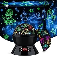 Lamp for Christmas Lights Indoor Decorations, Christmas Projector with Timer, 360 Degree Rotation Star Projection Light for Xmas Newyear Theme Party Garden Bedroom