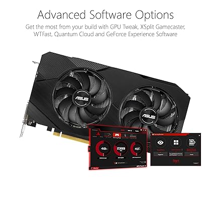 ASUS GeForce GTX 1660 Super Overclocked 6GB Dual-Fan Evo Edition VR Ready HDMI DisplayPort DVI Graphics Card (DUAL-GTX1660S-O6G-EVO)
