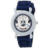 Mickey Mouse Kids' Plastic Time Teacher Analog Quartz Silicone Strap Watch