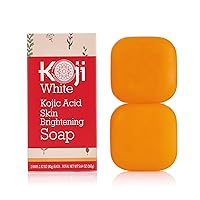 Pure Kojic Acid Skin Brightening Soap for Glowing & Radiance Skin, Dark Spots, Rejuvenate, Uneven Skin Tone (2.82 oz / 2 Bars) - Maximum Strength, SLS-Free, Paraben-Free - Dermatologist Tested