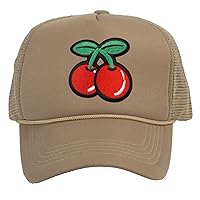 TOP HEADWEAR Large Cherry Hat - Mens Womens Cherries Snapback Trucker Cap