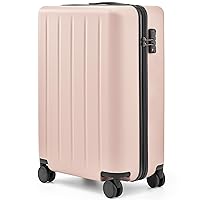 Hardside 20-Inch Carry on Luggage, Spinner Suitcases Airline Approved with Wheels, Lightweight Luggage with TSA Lock, 22 X 14 X 9 Inches (Baby Pink, Danube Plus)