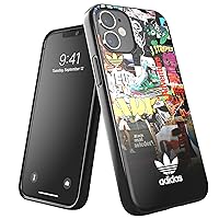ADIDAS Phone Case Compatible with iPhone 12 Mini, Colorful Graphic Design, Shockproof, Impact-Resistant, Fully Protective Originals Cell Phone Cover with Snap-On Design