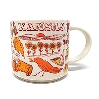 Starbucks KANSAS Been There Series Ceramic Coffee Mug, 14 Fl Oz