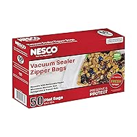 Nesco Vacuum Sealer Pint Zipper Bags - 50 count