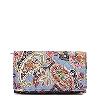 Vera Bradley Women's Cotton Trifold Clutch Wallet With Rfid Protection, Provence Paisley, One Size