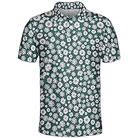 HIVICHI Golf Shirts for Men, Funny Golf Shirts for Men, Funny Golf Shirts for Men, Tropical Polo