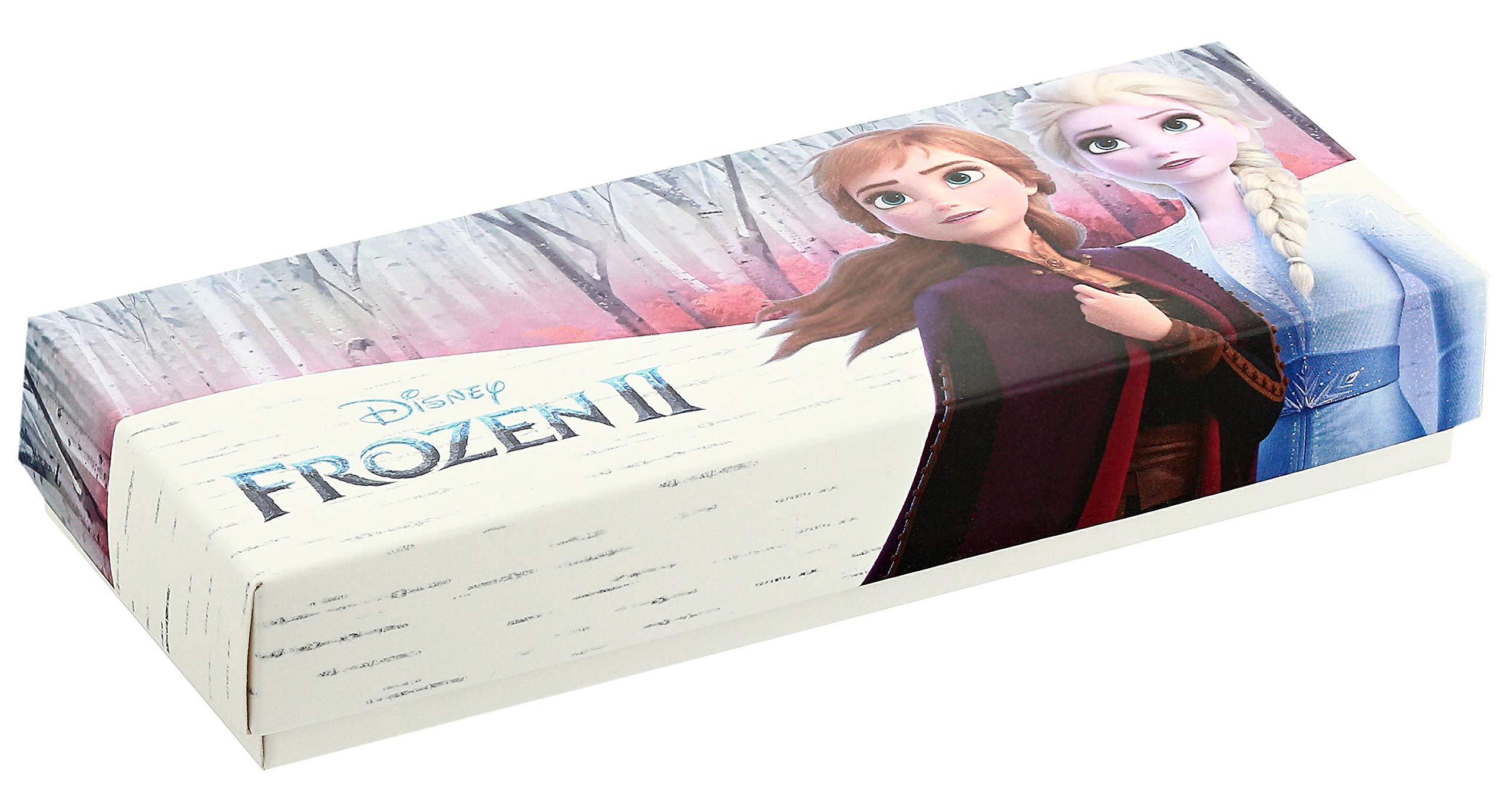Disney Frozen 2 Elsa,Anna Grils' White Plastic Time Teacher Watch, Purple Silicone Strap, WDS000825
