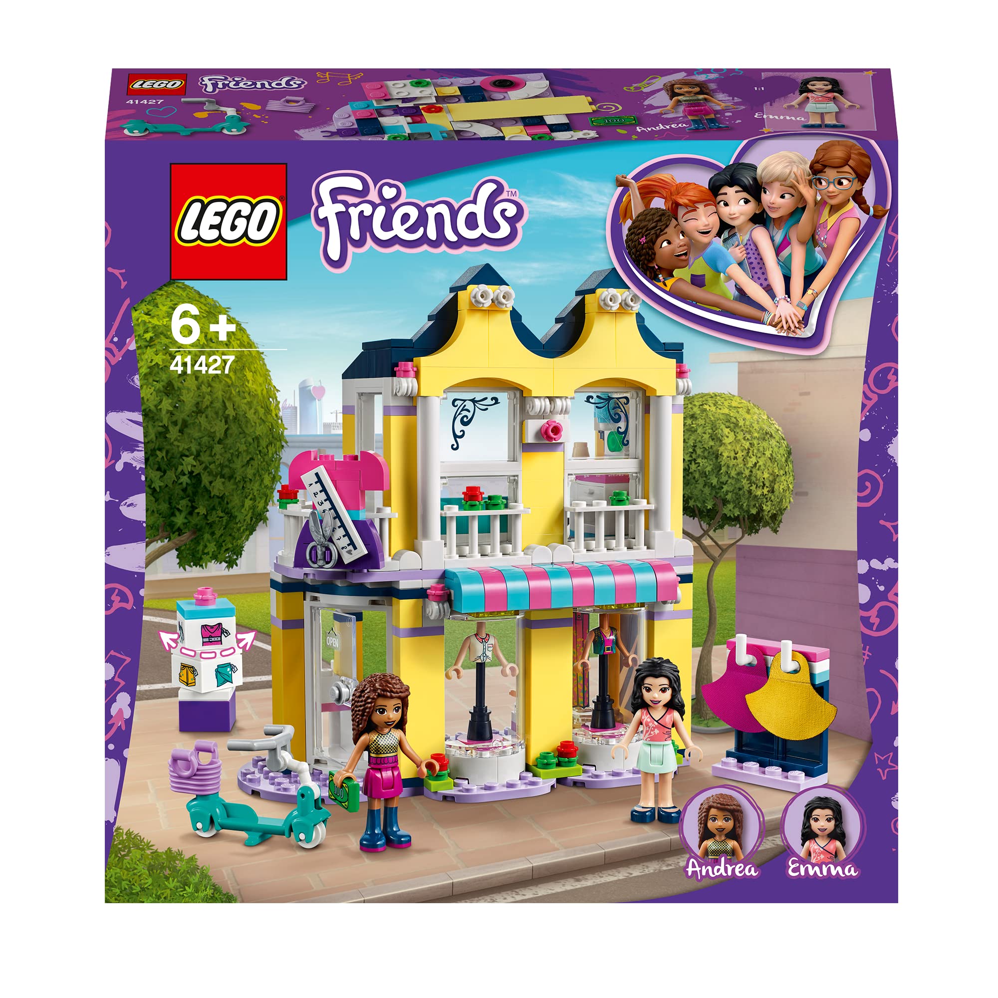 LEGO 41427 Friends Emma's Fashion Shop Accessories Store Play Set with Emma & Andrea