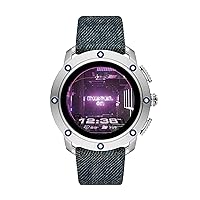 Diesel Touchscreen Smartwatch for Men Axial, Stainless Steel Smartwatch, with Speaker, Heart Rate, NFC, and Smartphone Notifications DZT2015