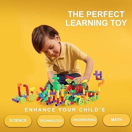 STEM Building Blocks Toy for Kids, Educational Toddlers Toddler Brain Toy Kit, Constructions Toys for 3 4 5 6 7 8 Years Age Boys and Girls – Creativity Kids Toys