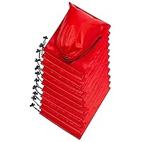 Drawstring Bag - Nylon Cinch and Ditty Stuff Pouch with Toggle (7 x 9-12 pack, Red)