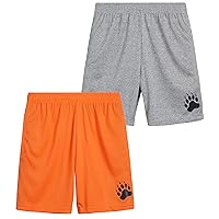 Boys' Active Shorts – 2 Pack Performance Dry-Fit Athletic Solid Shorts (Big Boy)