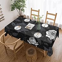 Rectangle Tablecloth Table Cloth for Kitchen Rose Gothic Dinning Table Cloths Waterproof Wrinkle Free Dinning Table Cover Decoration Tabletop Cloth for Outdoor Indoor