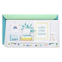 Hallmark Baby Shower Card for New Parents (New Story Begins) Welcome New Baby, Congratulations
