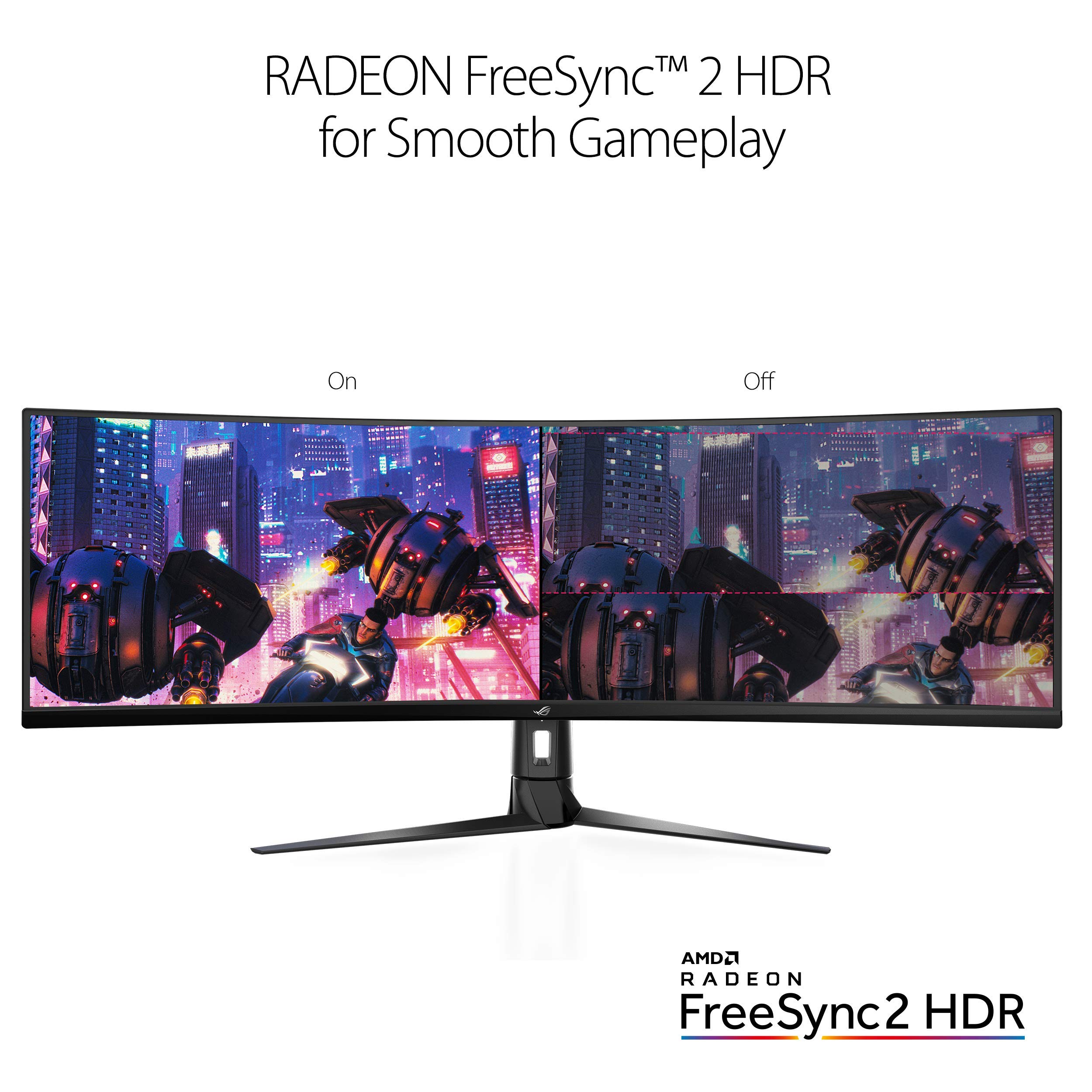 Asus ROG Strix XG49VQ 49” Curved Gaming FreeSync Monitor 144Hz Dual Full HD HDR Eye Care with DP HDMI Black