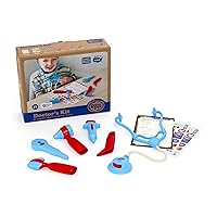 Green Toys Doctor's Kit, Red/Blue - 9 Piece Pretend Play, Motor Skills, Language & Communication Kids Role Play Toy. No BPA, phthalates, PVC. Dishwasher Safe, Recycled Plastic, Made in USA.