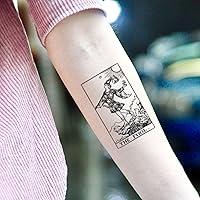 Fool Tarot Temporary Tattoo Sticker (Set of 2) - OhMyTat