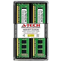 A-Tech Server 16GB Kit (2 x 8GB) 2Rx8 PC3L-12800E DDR3 1600MHz ECC Unbuffered UDIMM 240-Pin Dual Rank DIMM 1.35V Workstation Server Memory RAM Upgrade Stick Modules (A-Tech Enterprise Series)