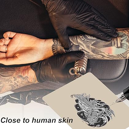 Blank Tattoo Skin Practice - Yuelong 10 Sheets Fake Skin Double Sides 8x6 Tattooing and Microblading Eyebrow Practice Skin for Tattoo Supplies Tattoo Kit for Beginners and Experienced Tattoo Artists