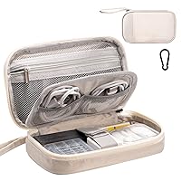 Electronics Organizer, OrgaWise Electronic Accessories Bag Storage Case Travel Waterproof Bag for Phones, Cables, Chargers (S2-Beige)