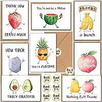 40 Funny Thank You Cards wtih Envelopes & Stickers,Pun Greeting Note Cards 4 x 6 in,Bulk Boxed Set Assortment Blank Notecards Card Great for Employee Teachers Friends Business Coworker Gratitude Appreciation