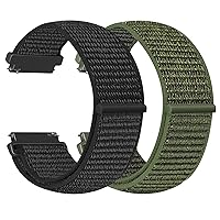 Vodtian 20 mm Nylon Strap Compatible with Samsung Galaxy Watch 6/5/4 40 mm 44 mm/Galaxy Watch 5 Pro 45 mm/Watch 6 Classic/Watch 4 Classic/Active 2/Garmin Vivoactive3/5, Sports Watch Strap for Men and