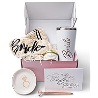 Engagement Gift for Bride Box – Gifts for Brides to Be, Engagement Gifts for Her, or Bachelorette Gifts! All-in-One Bride Gift with Bride Tumbler, Socks, Candle & more!