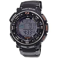 Casio Men's Protrek PRG250-1 Black Rubber Quartz Watch with Digital Dial