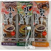 4 set by 3 pack.Japanese Dorayaki Baked Bean Cake 32oz Product of JAPAN (Variety Packs)
