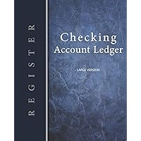 Checking account ledger - Large version: Checkbook log | Checkbook register notebook | Personal Checking Account Balance Register | 101 pages, 8