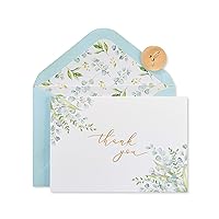 Papyrus Blank Thank You Cards with Envelopes, Floral (12-Count)