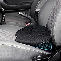 Car Seat Cushion - Memory Foam Car Seat Pad - Sciatica & Lower Back Pain Relief - Car Seat Cushions for Driving - Road Trip Essentials for Drivers(Black)