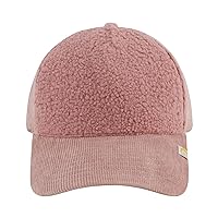 Women's C & C California Cap, Corduroy and Sherpa Baseball Hat with Curved Brim