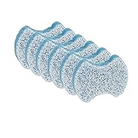 Spongables Pedi Scrub Foot Exfoliating 5+ Wash Travel Sponge, Clean & Fresh, 6 Count