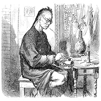 China Opium 1859 Na Chinese Man Preparing His Opium Pipe Wood Engraving English 1859 Poster Print by (18 x 24)